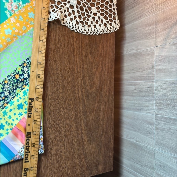 Steve Madden Charmeuse Midi Slip  Skirt Patchwork Floral Size L - Picture 6 of 9